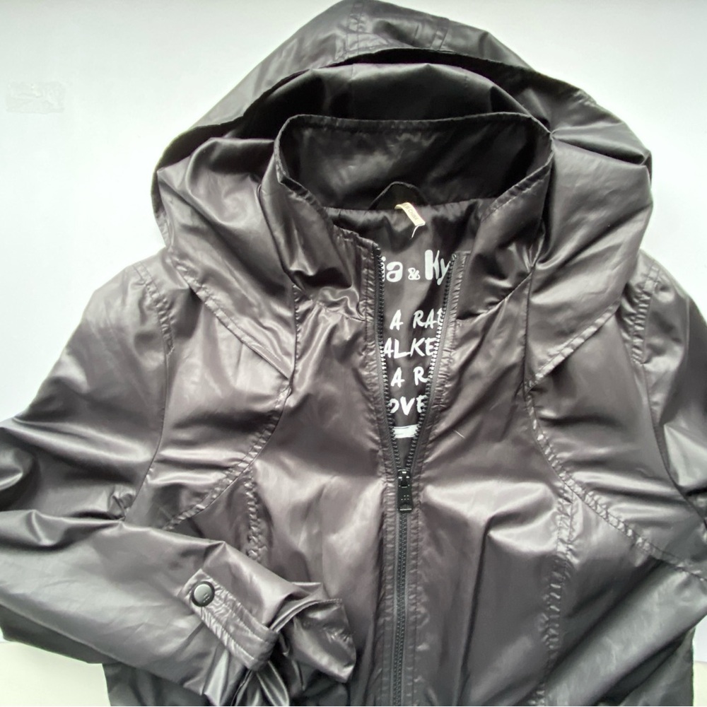 Soia & Kyo Zip Hooded Rain Jacket